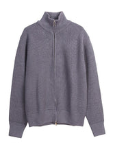 Zip Turtleneck Wool Coat For Men